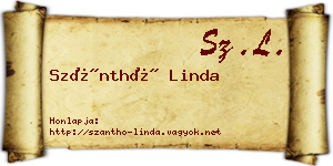 Szánthó Linda névjegykártya